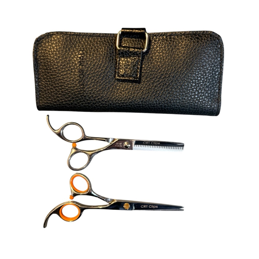 2 Pairs PQ-5.5 CRT‎ Clips Hand Made Professional Hair Cutting Shesrs